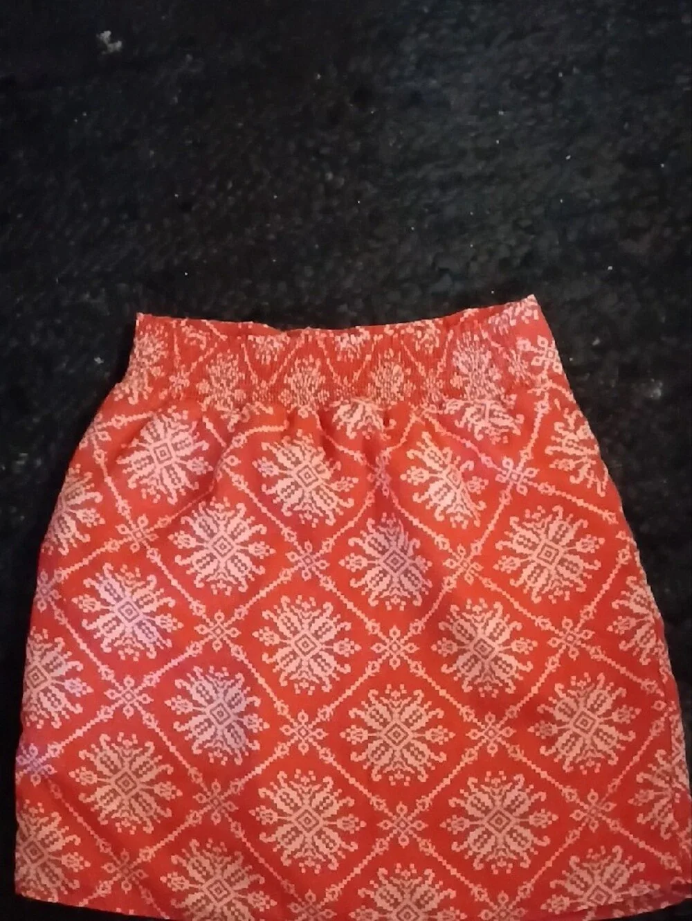 Women's Coral Patterned Casual Skirt Sz Small